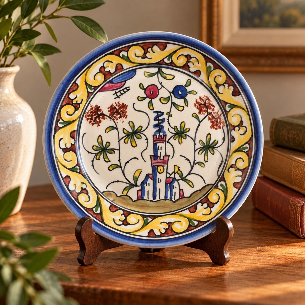 Williams Sonoma Nazari Portugal Salad Plate 8 In Multicolor Handpainted Tower